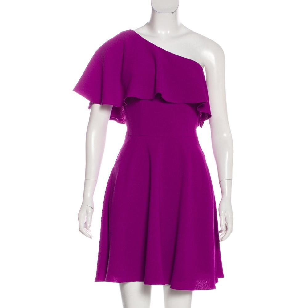 BLACK HALO One-Shoulder Mini Dress